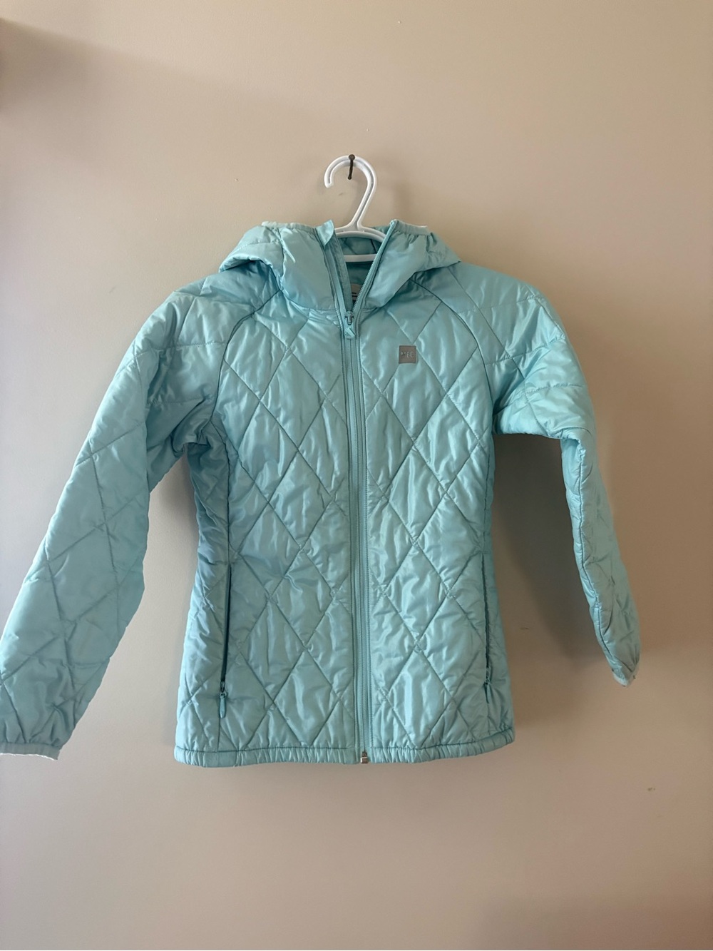 MEC Light Blue Quilted Hooded Girls' Jacket